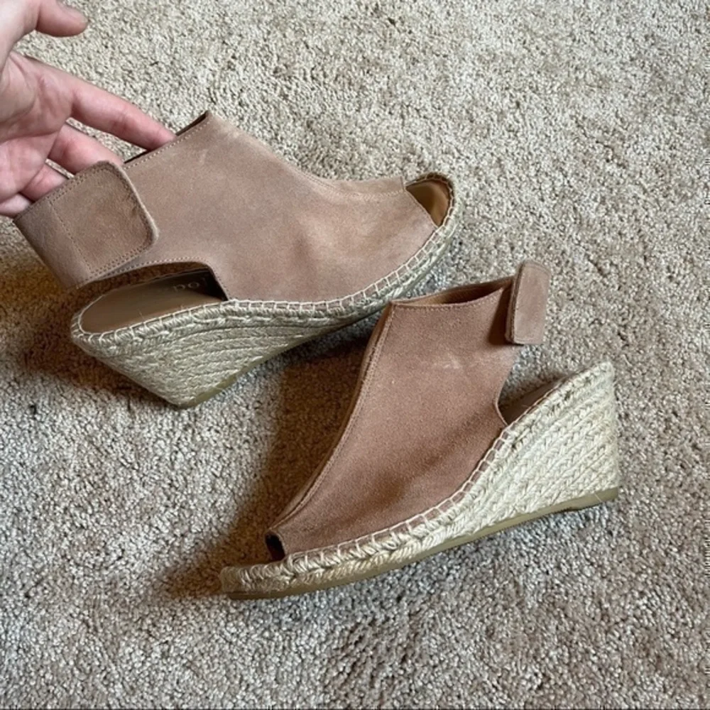 Maypol Handmade in Spain Suede Espadrille Wedge Sandals Anthropologie Boho